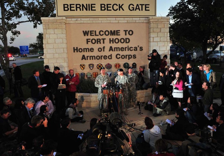 Press conference following largest mass shooting at a military installation